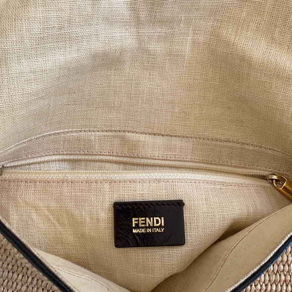 Fendi Rare Raffia Elaphe Python Buckle Forever Big Mama Bag - Picture 11 of 16